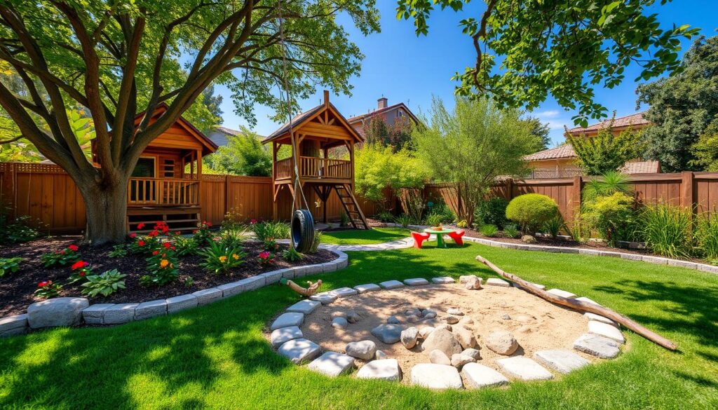 backyard play area landscaping