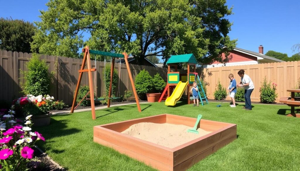 backyard play area maintenance