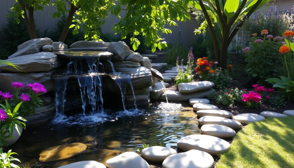 backyard water feature