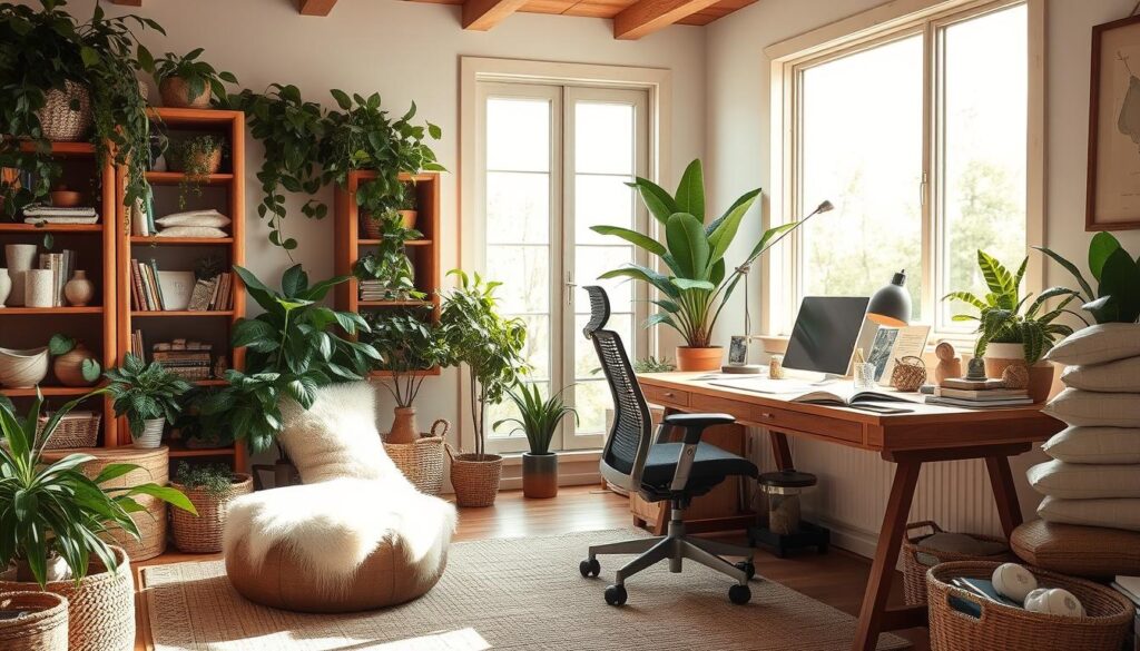 cozy workspace