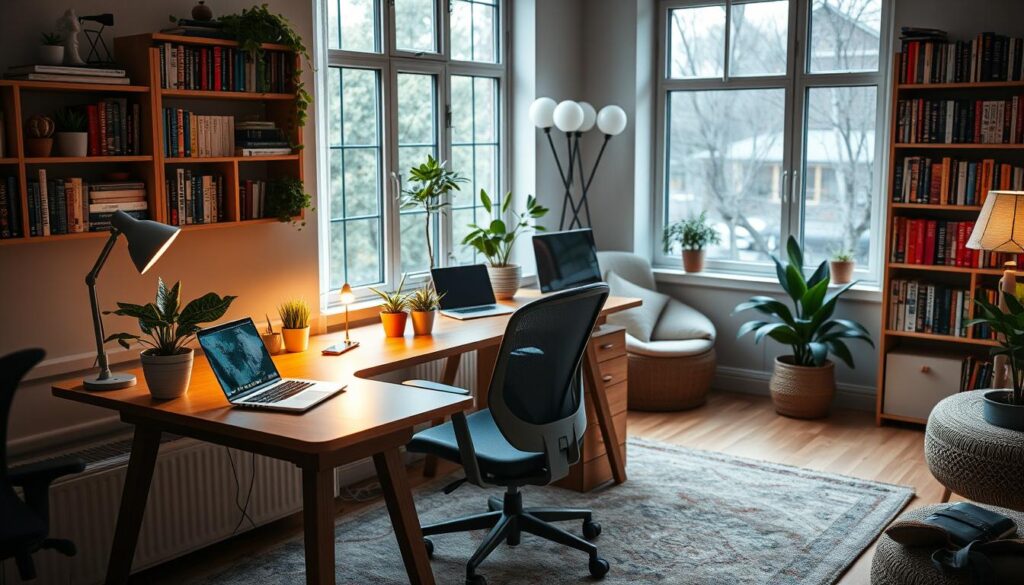 cozy workspace