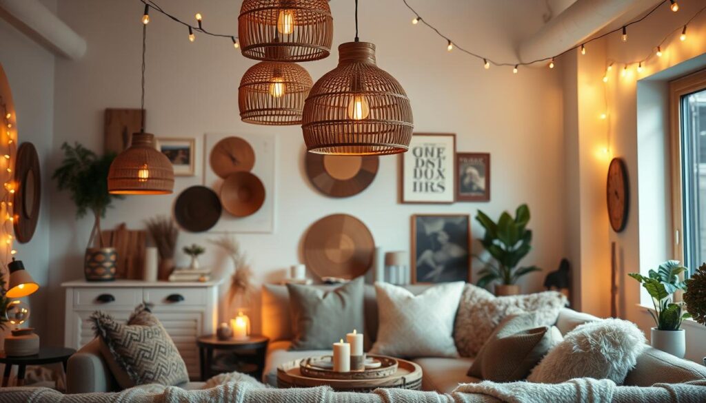 boho chic lighting