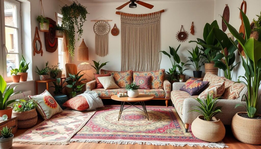 eclectic living space