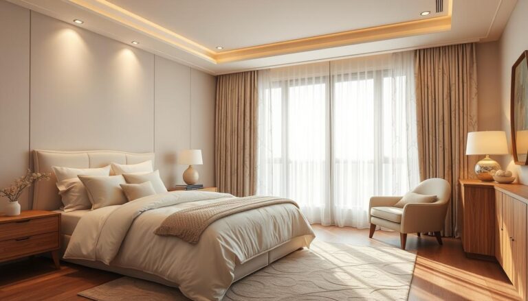 stylish cream bedroom