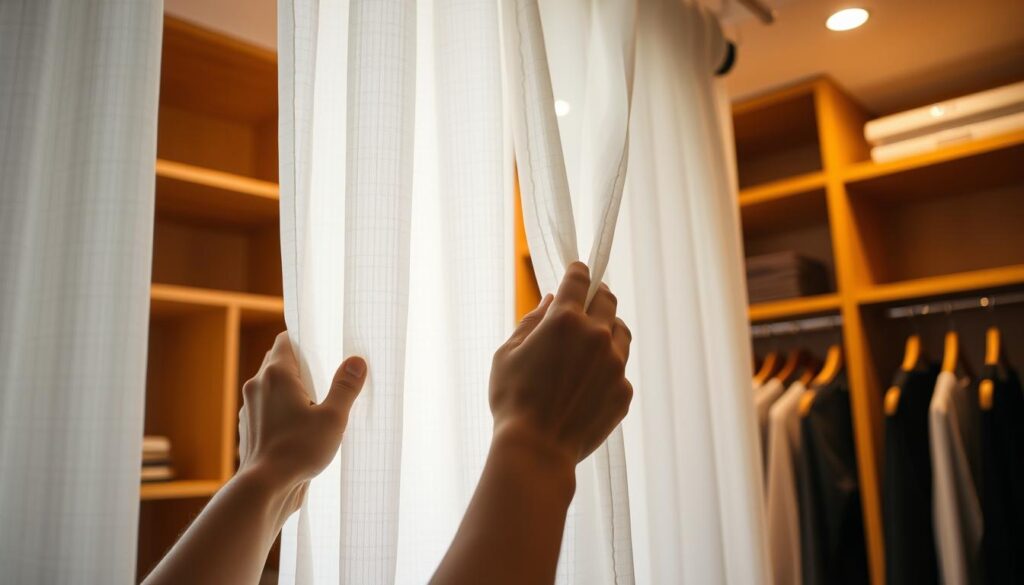 closet curtain maintenance