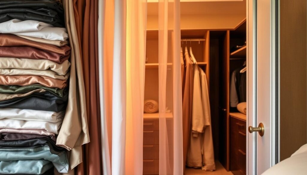 closet curtain materials
