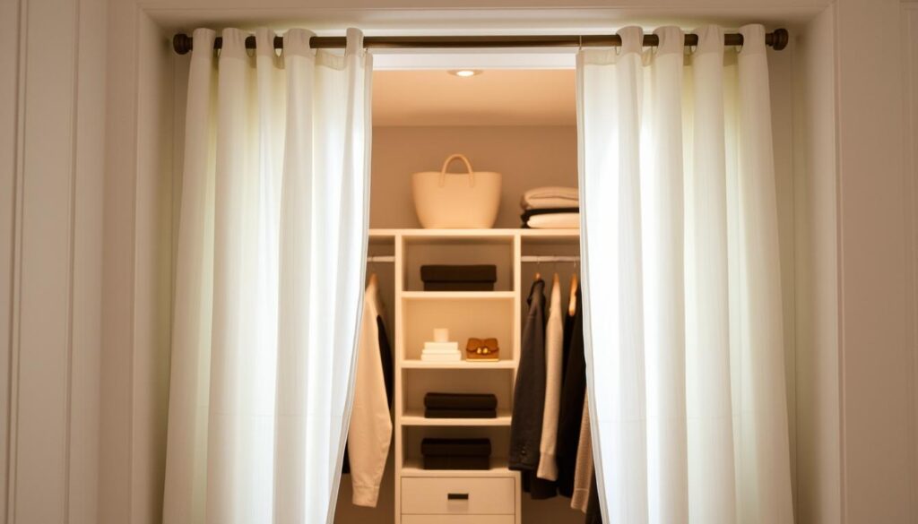 closet curtains for small spaces