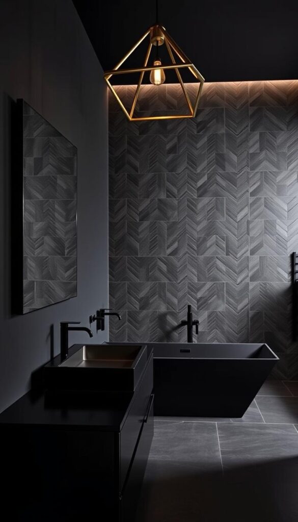 dark modern bathroom fixtures
