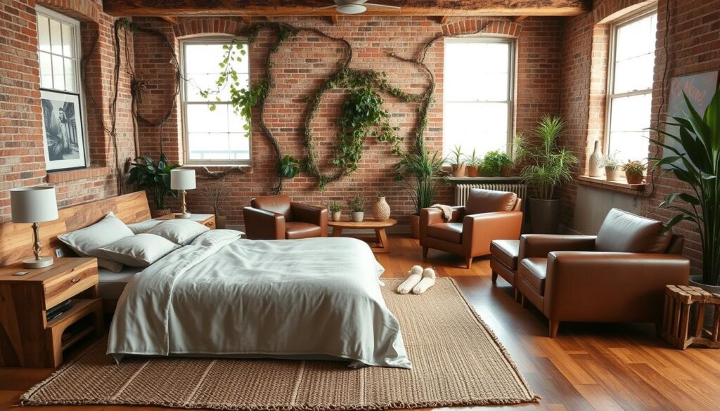 earthy bedroom layout