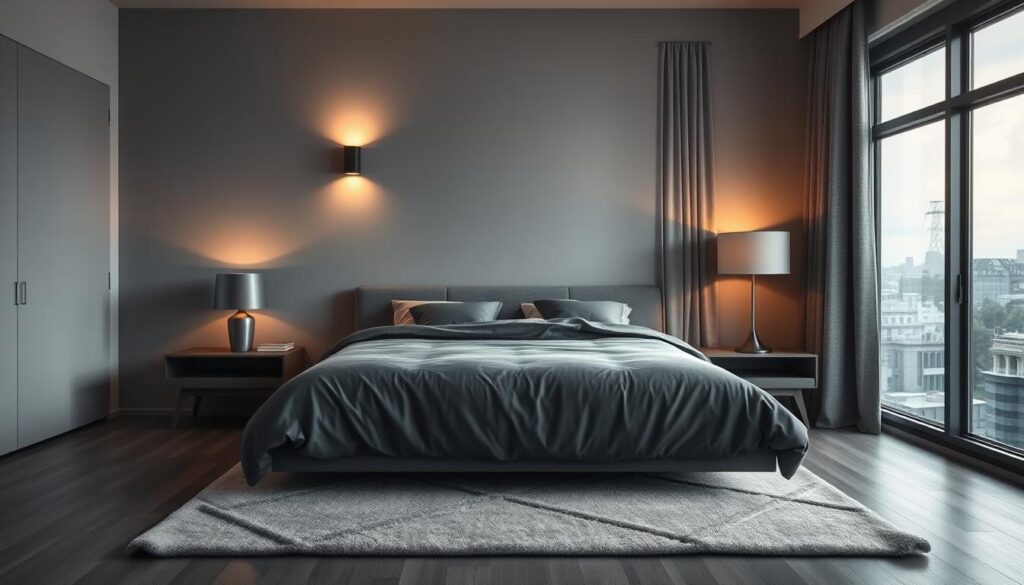 modern gray bedroom design
