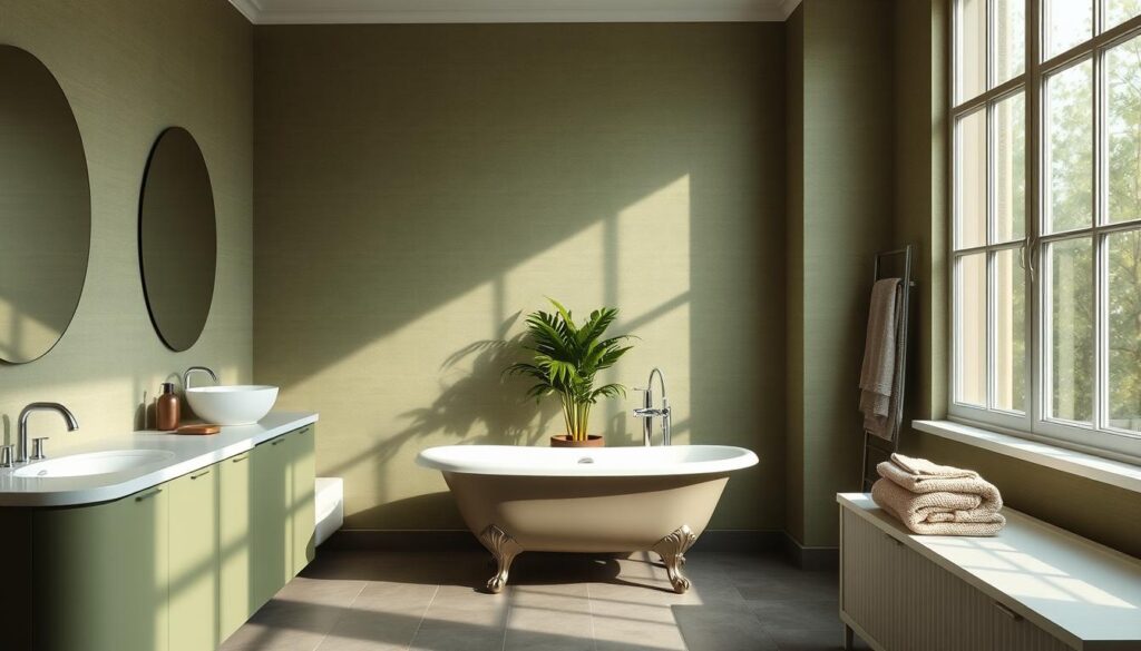 olive green bathroom inspiration