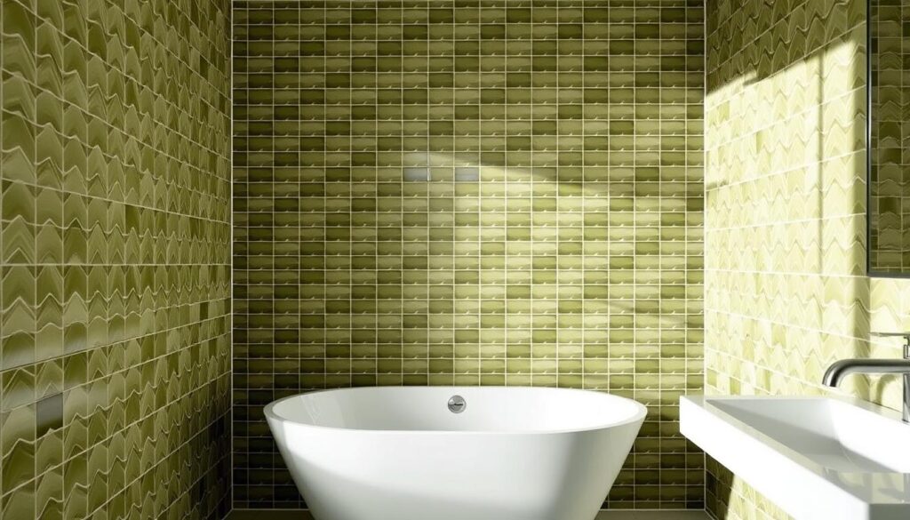 olive green bathroom tile patterns