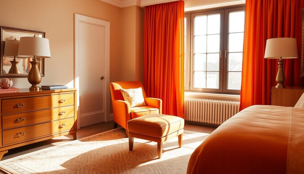 orange bedroom furniture