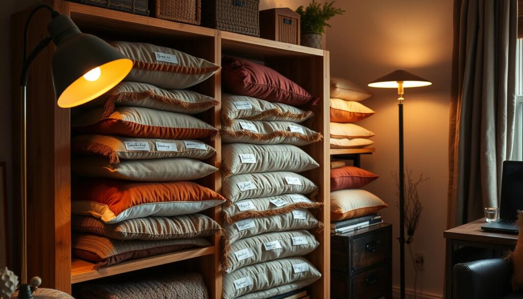 seasonal pillow storage