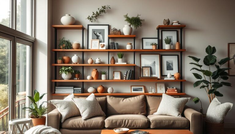 shelf decor living room