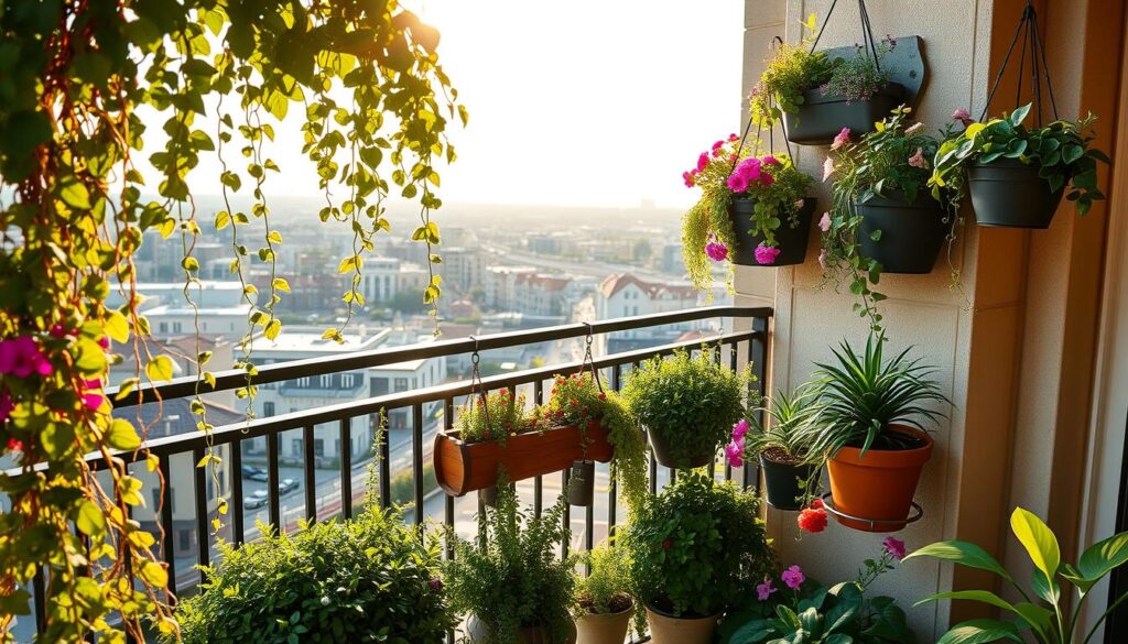 vertical gardening on balconies