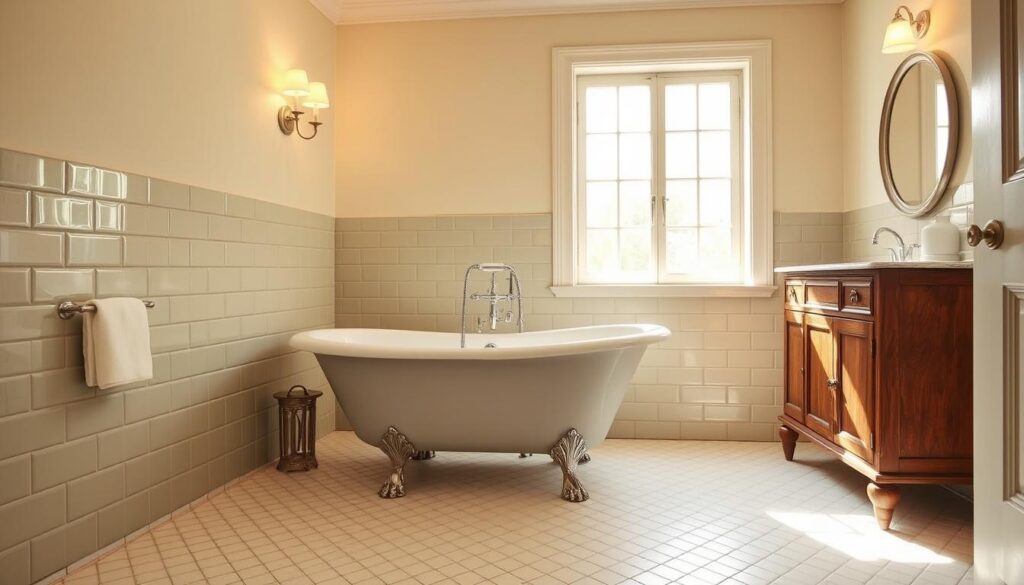 vintage bathroom color scheme