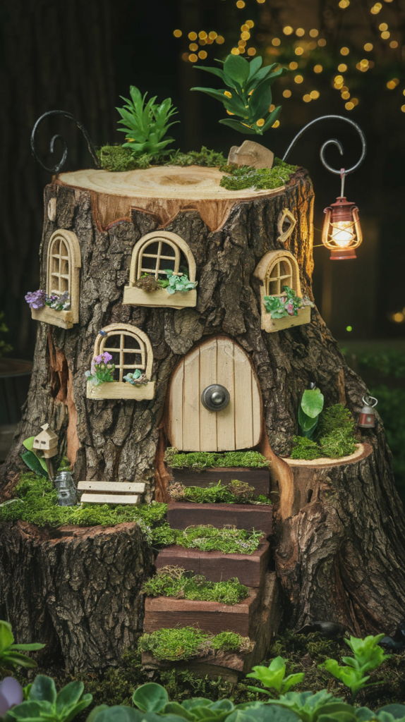 Tree Stump Fairy House