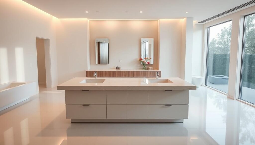 bathroom island layout