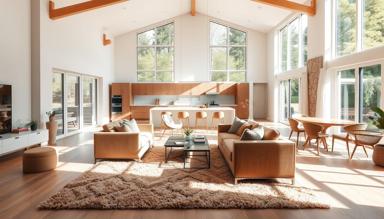Defining Spaces with Rugs in Open-Plan Homes