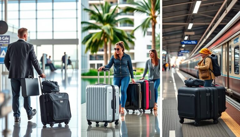 Different types of travel scenarios requiring different luggage solutions