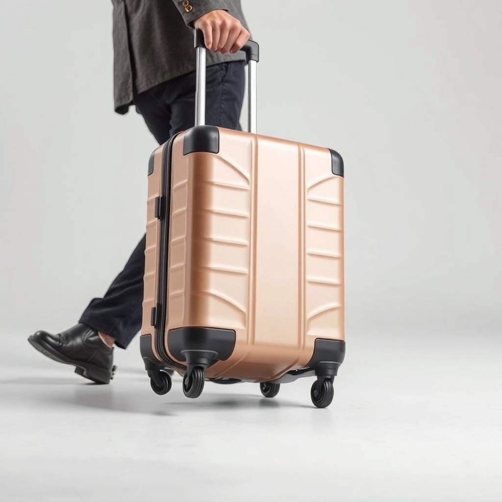 Two-wheel roller luggage demonstration