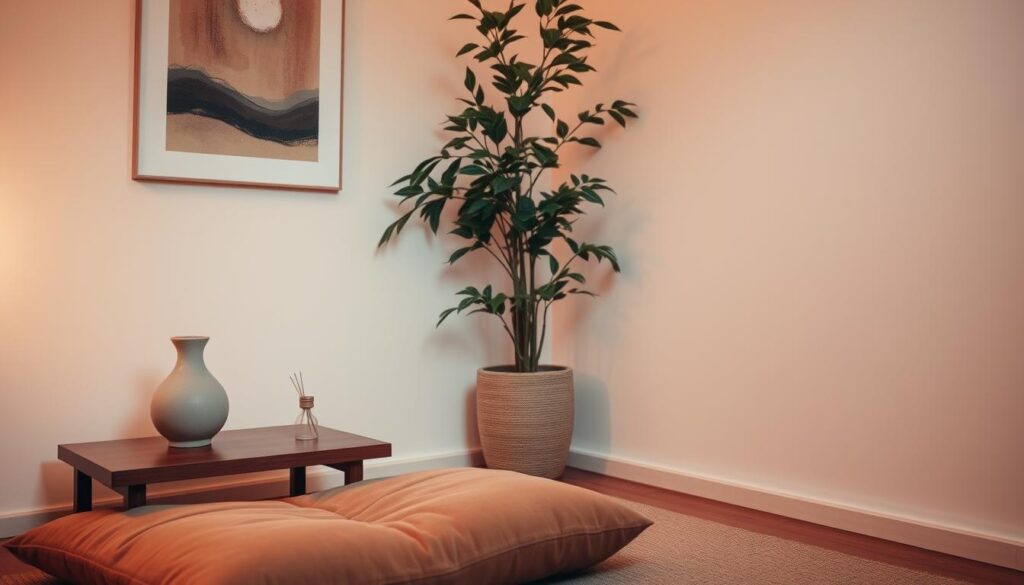calming meditation corner elements