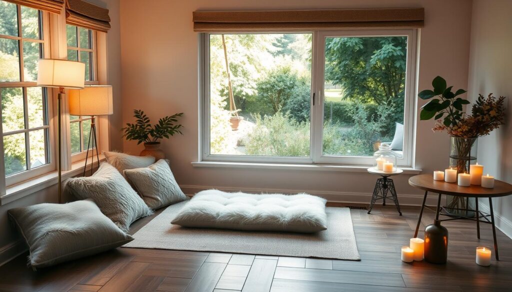 peaceful meditation nook lighting ideas